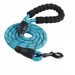 Reflective Rope Leash for Large Dogs: Durable, Strong Traction, Round Nylon Lead