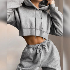 Hirigin Women's Winter Casual Sports Tracksuit: Hoodie & Sweatpants Set